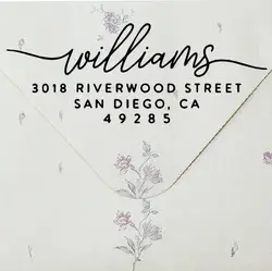 Custom Return Address Stamp - Personalized Address ink Stamp - Family name wedding Self Inking Address Stamp - Housewarming Gift