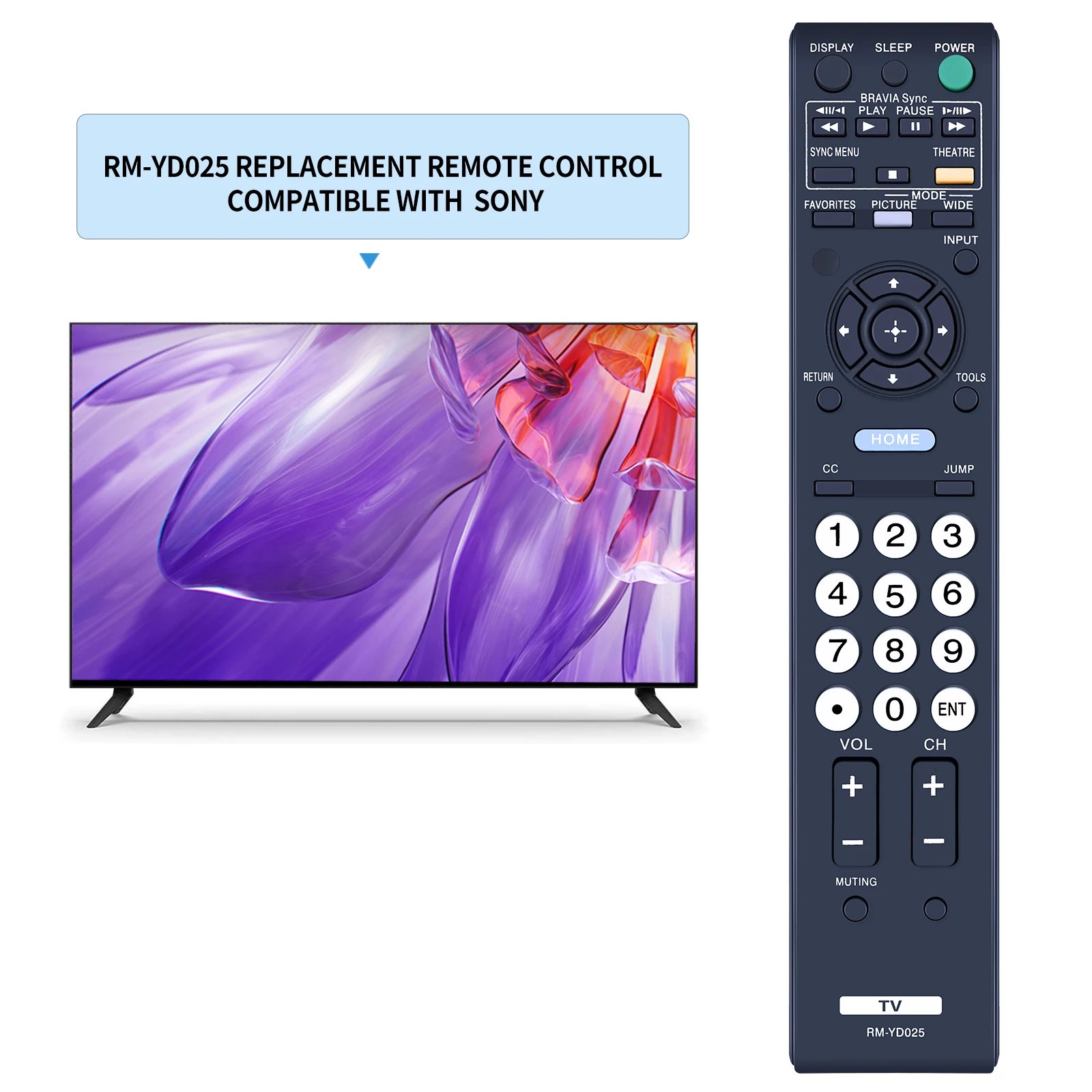 New RM-YD025 Remote Control For Sony TV KDL40S504 KDL40S5100 KDL40SL1 KDL32S5100