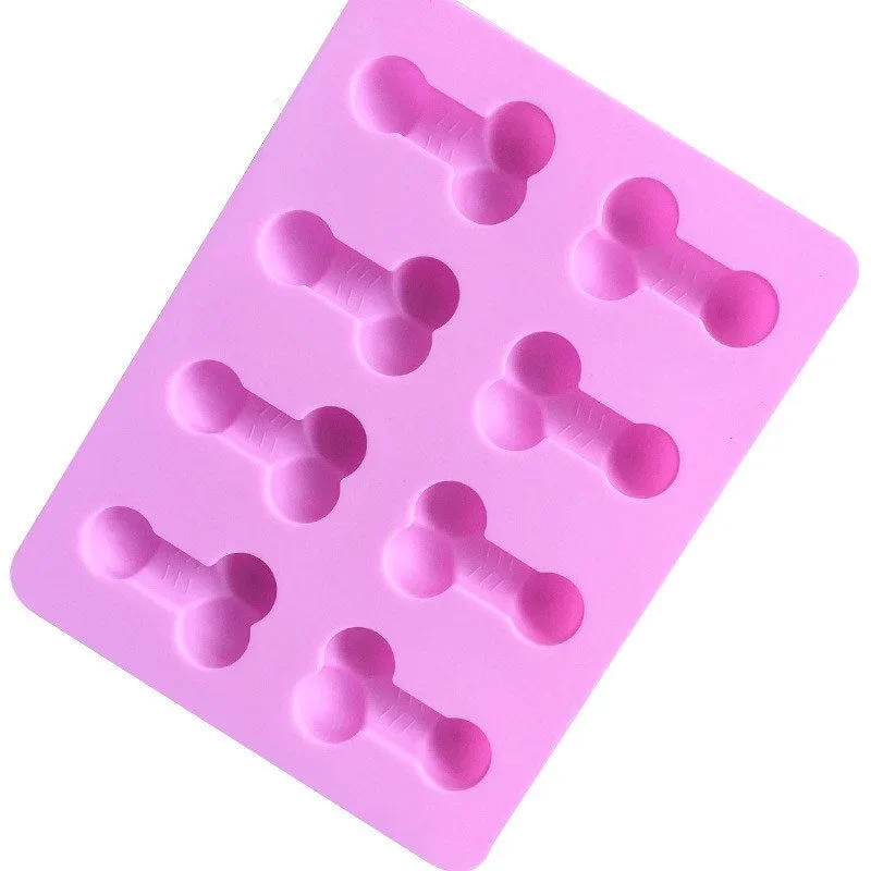 Silicone Penis Mold for Chocolate Ice Cubes Soap Candle Cake Making, Non-Stick Lattice Design - view 3