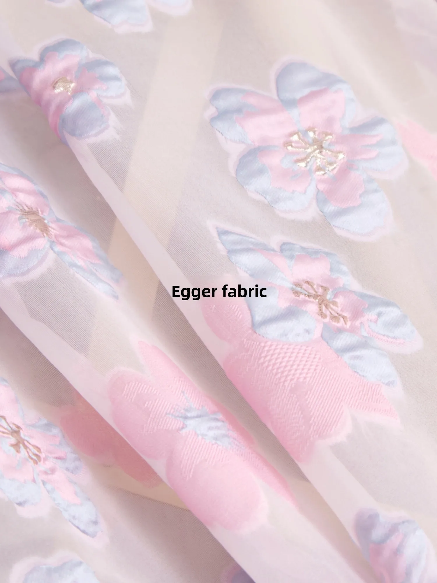 

Прозрачная тюлевая ткань с цветочной вышивкой для рукоделия, легкая летняя корейская ткань для одежды ручной работы