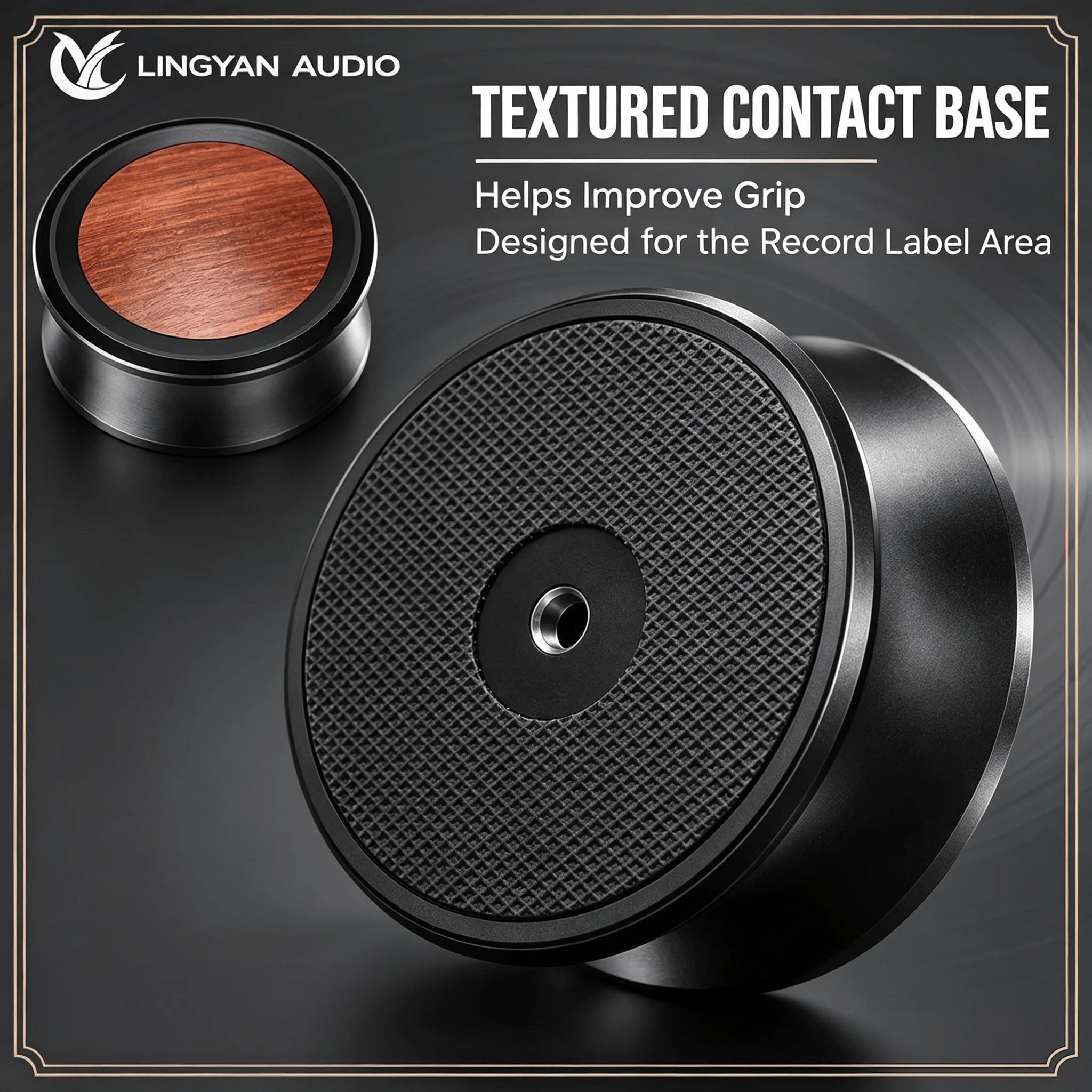 rosewood-aluminum-lp-turntable-weight-320g-vinyl-record-stabilizer-anti-slip-vibration-control-hifi-phono-part