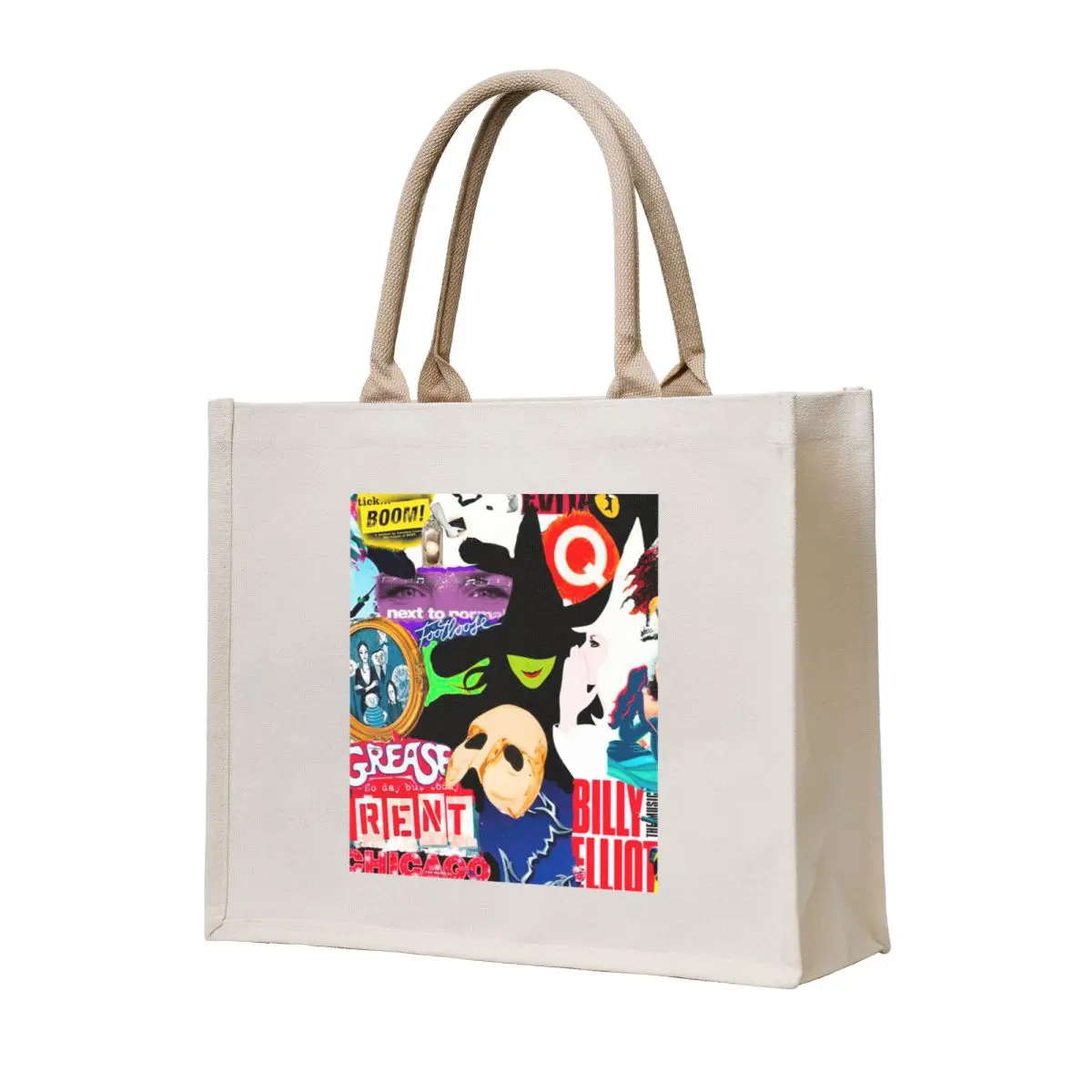 

Broadway Musical Collage Tote Bag Fabric bag hand bag ladies tote bags aesthetic free delivery bags