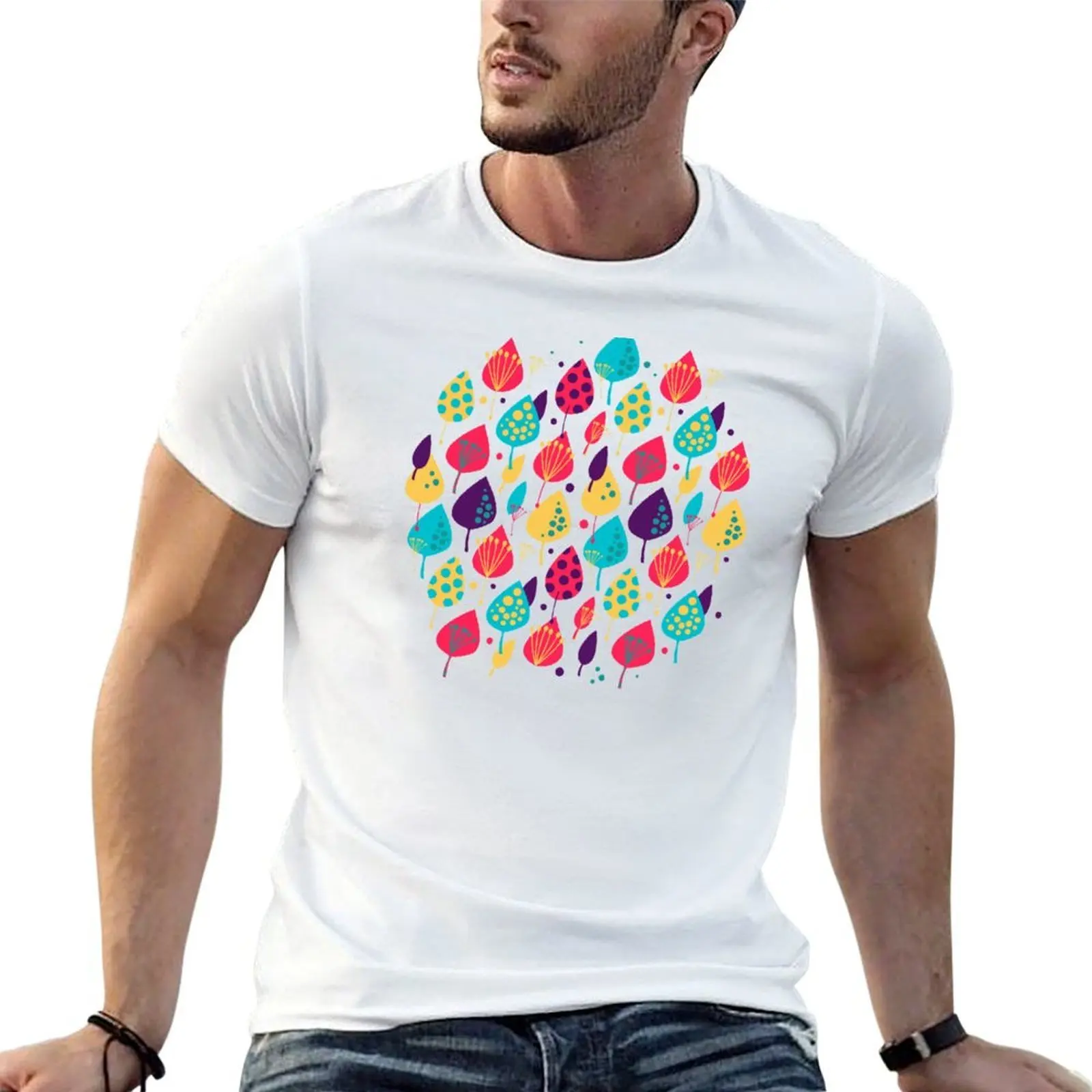 

Colorful autumn T-Shirt cotton t shirts man 100% man graphic t shirt T-Shirt