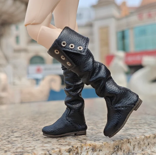 Blyth OB24 OB22 Azone Doll's Accessory Shoes Multicolor Pleated Mid-Calf Boots Fit Girl Action Figure Model For DIY