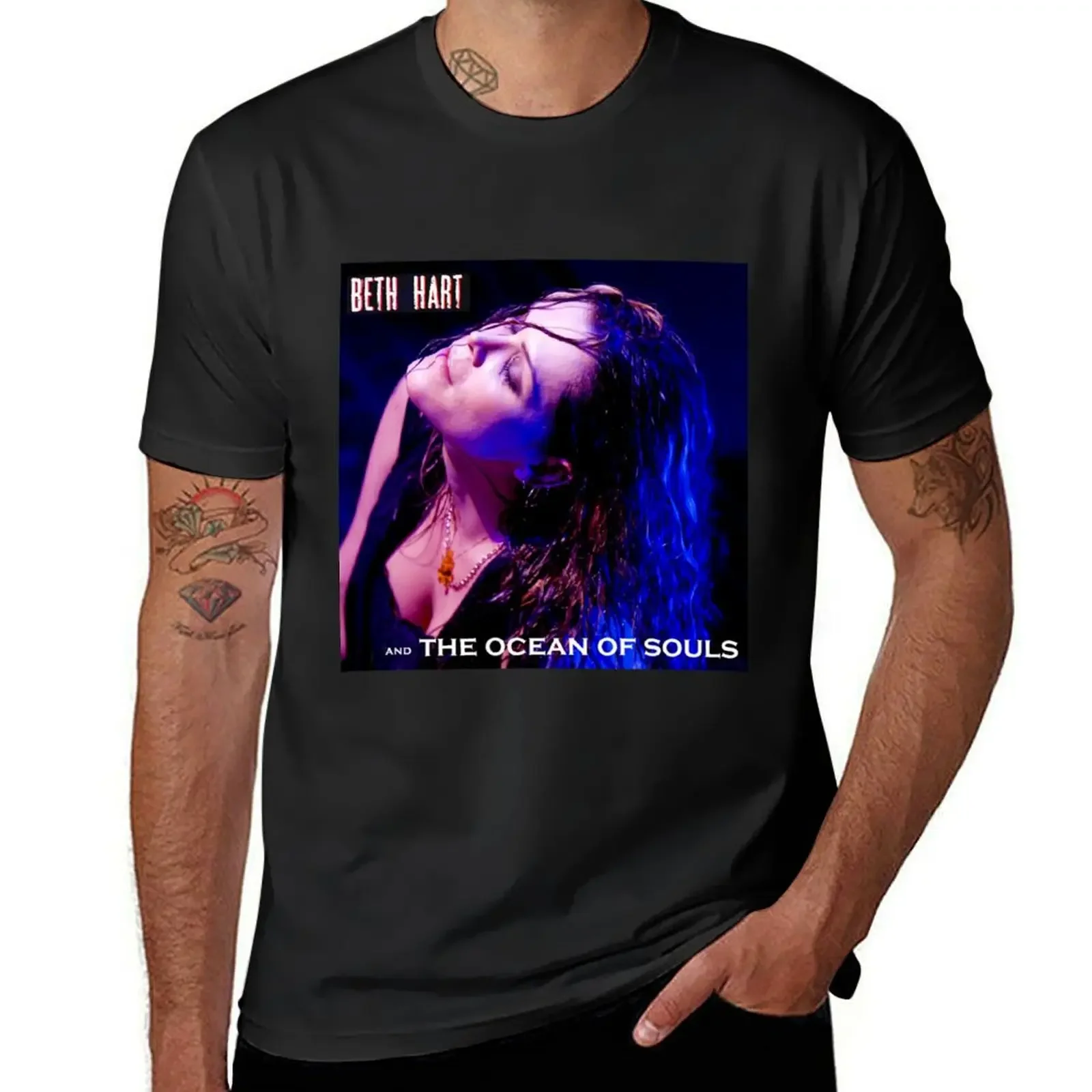 Camiseta Beth hart the ocean of souls, camiseta de manga corta, ropa de anime, ropa hippie, camisetas negras para hombres