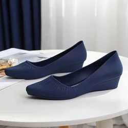 Women's Summer Fashion Beach Anti Slip Casual Shallow Mouth Sandals Ins Trendy Off Slope Heel Shoes Wedges Shoes for Women