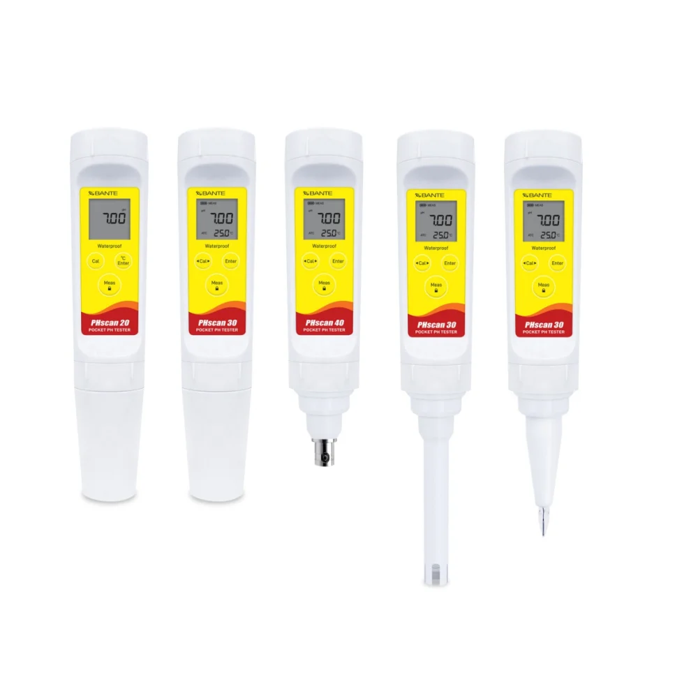 Brand BANTE Pocket pH Tester Pen for Gel Paste Viscous Samples Semi Solid Small Container Test Soil Fruit Food Meat