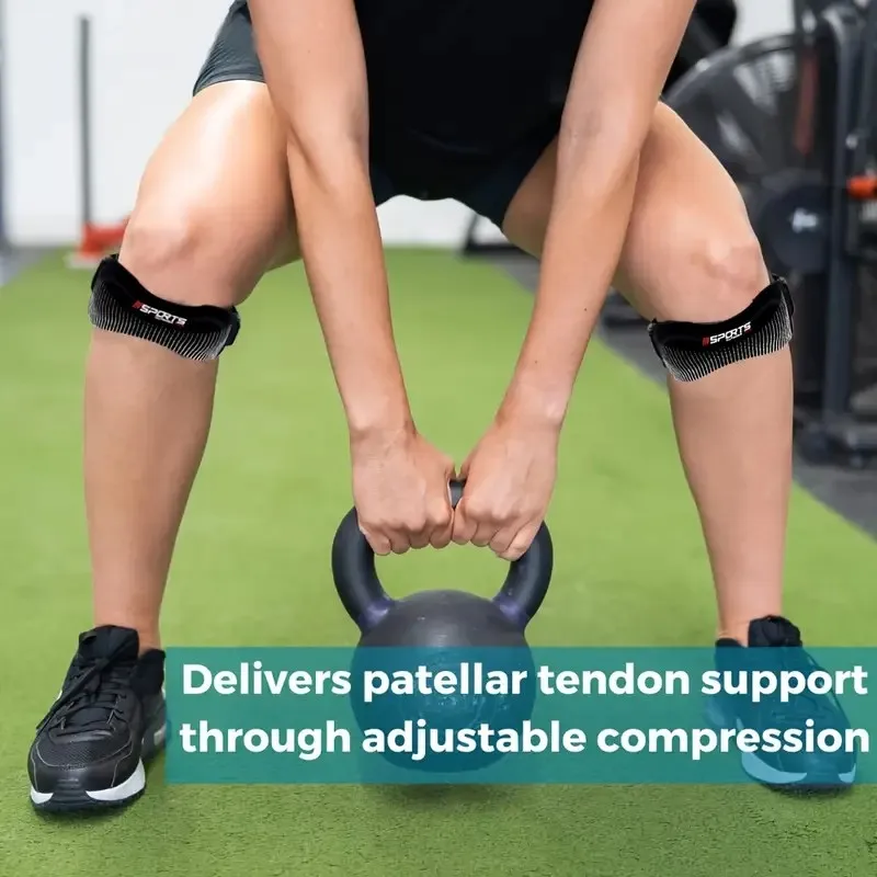 حزام الركبة MuqiNush Patella مع وسادة سيليكون مريحة قابلة للتعديل لتشغيل القرفصاء وكرة السلة وتدريبات آلام المفاصل
