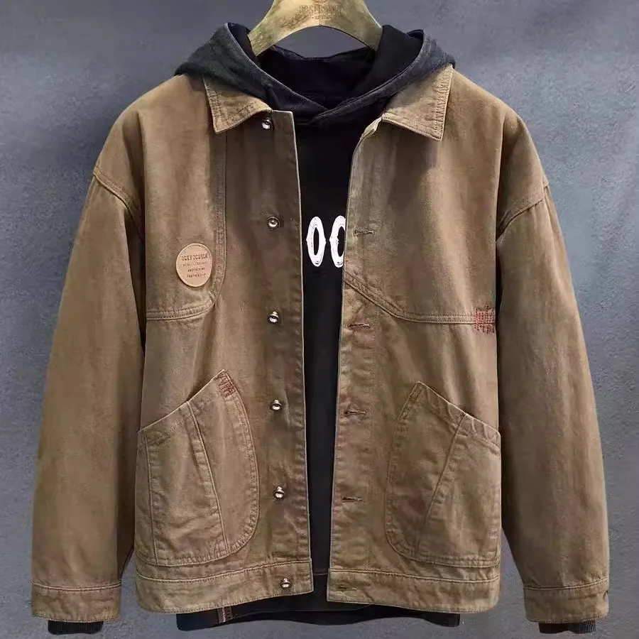 

Мужская рабочая одежда Jaet, грязеотталкивающая, с рисунком для работников на стройке, удобная свободная посадка, весна-осень