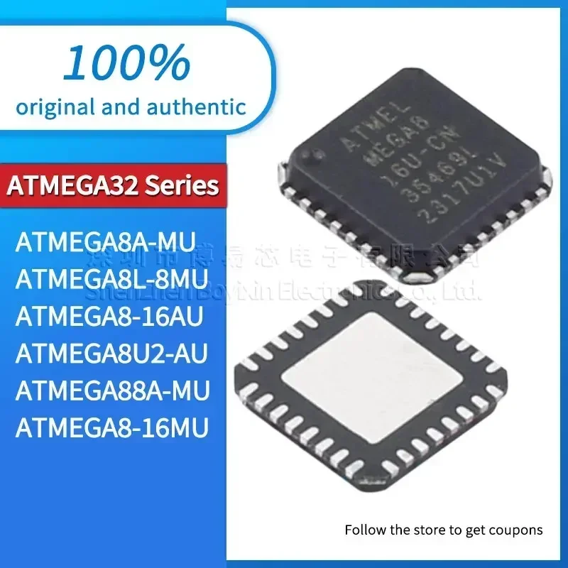 

ATMEGA8A ATMEGA8L ATMEGA8U2 ATMEGA88A 16MU 8MU 16AU AU MU Black PC shell