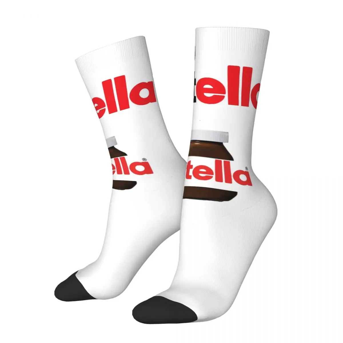 Foods Nutella Cartoon cosy Unisex Socks Running Happy Socks Street Style Crazy Sock