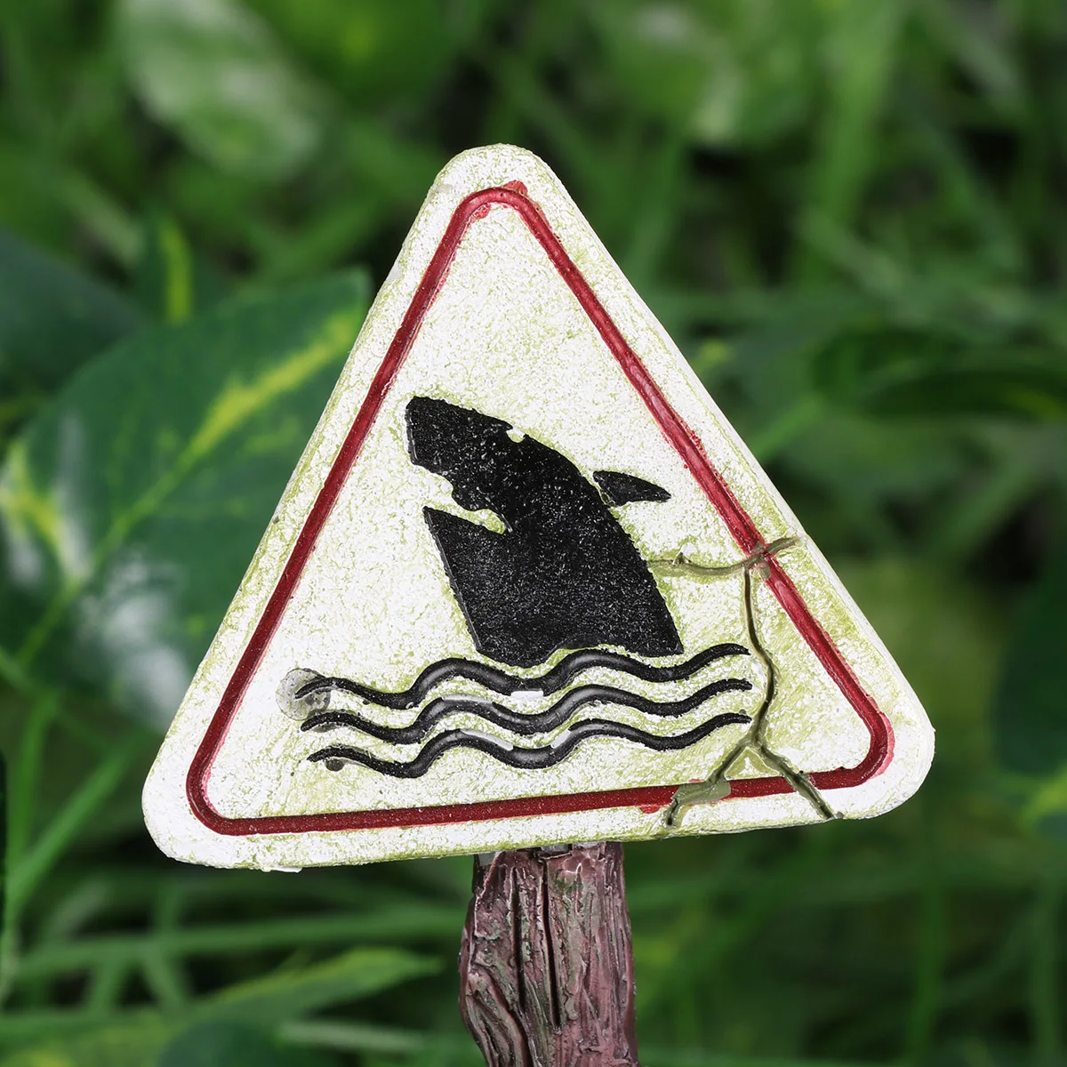 

Cartoon Resin Ornaments Fish Tank Warning Sign Aquarium Landscape Decoration Small Decorations