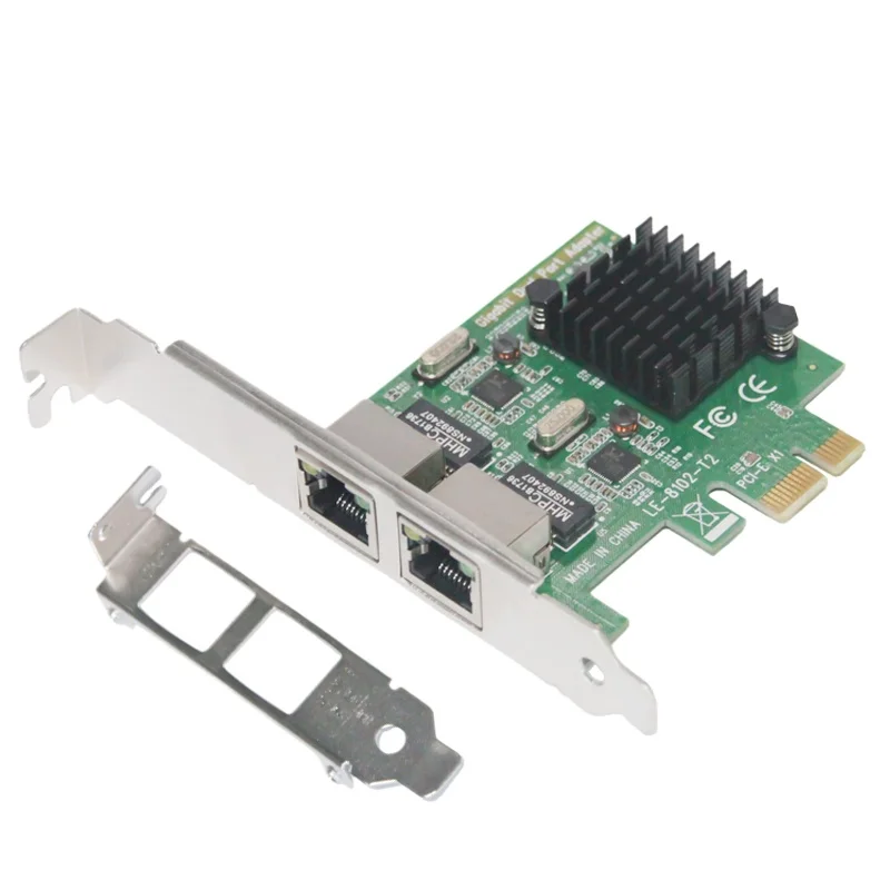 

For Server PCIE Dual Port Gigabit Network Interface Card PCI-E Two Port 1000M Network Port Convergence Soft Route RTL8111