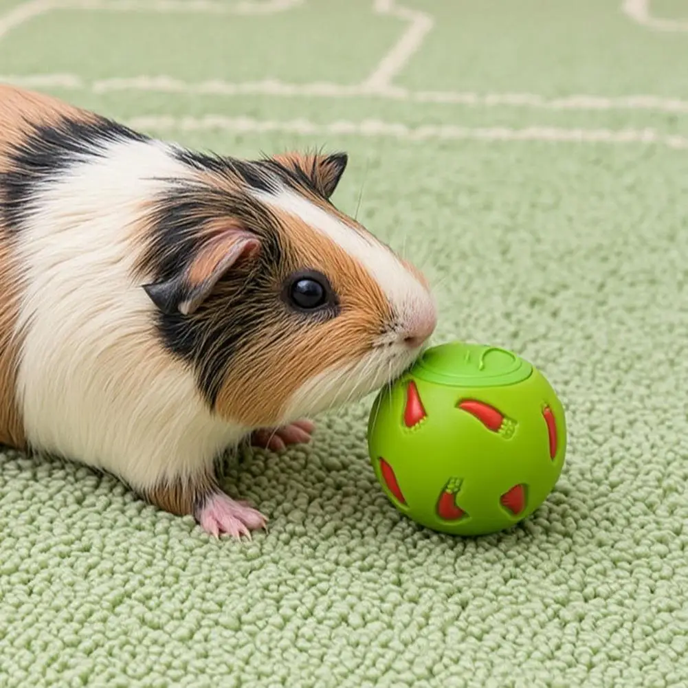 Pet Treat Dispenser Ball Adjustable Treat Dispensing Ball Rolling Ball Slow Feeder Enrichment Toy for Guinea Pigs Rabbits Mice