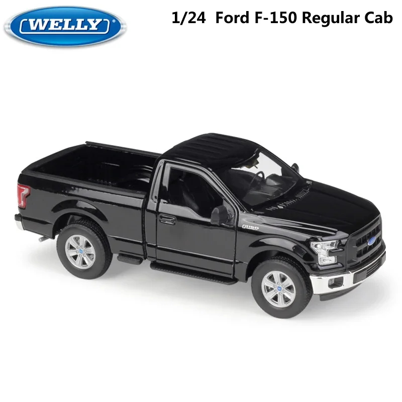 WELLY Diecast Model Car 1:24 Scale 2015 Ford F150 Regular Cab Simulator Pickup Truck Metal Alloy Toy Car For Boy Gift Collection