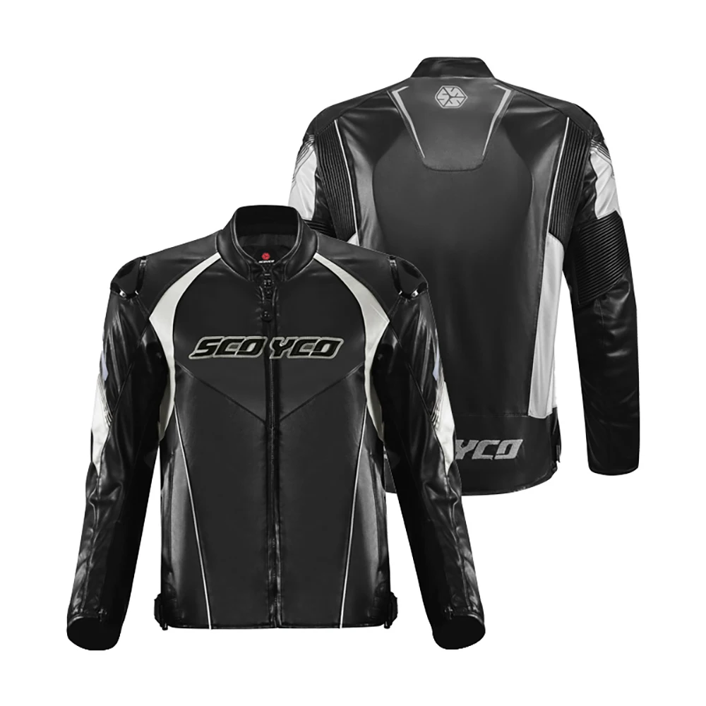 

SCOYCO Motorcycle Jacket PU Leather Jaqueta Masculina Motoqueiro 5pcs Protector Motocross Jacket With Linner