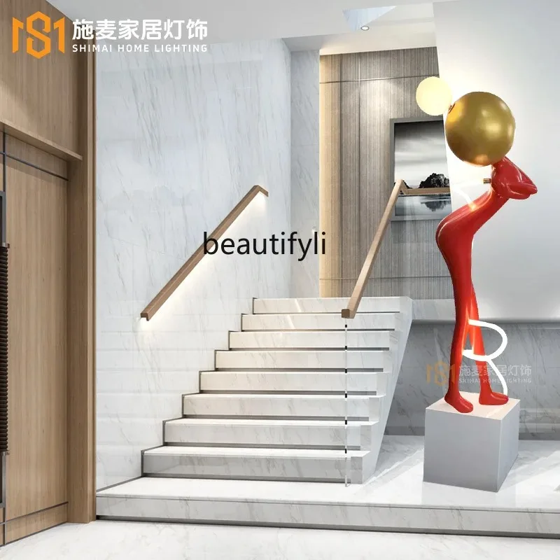A176 Living room entrance, lobby decoration creative abstract art figure sculpture ornament floor lamp