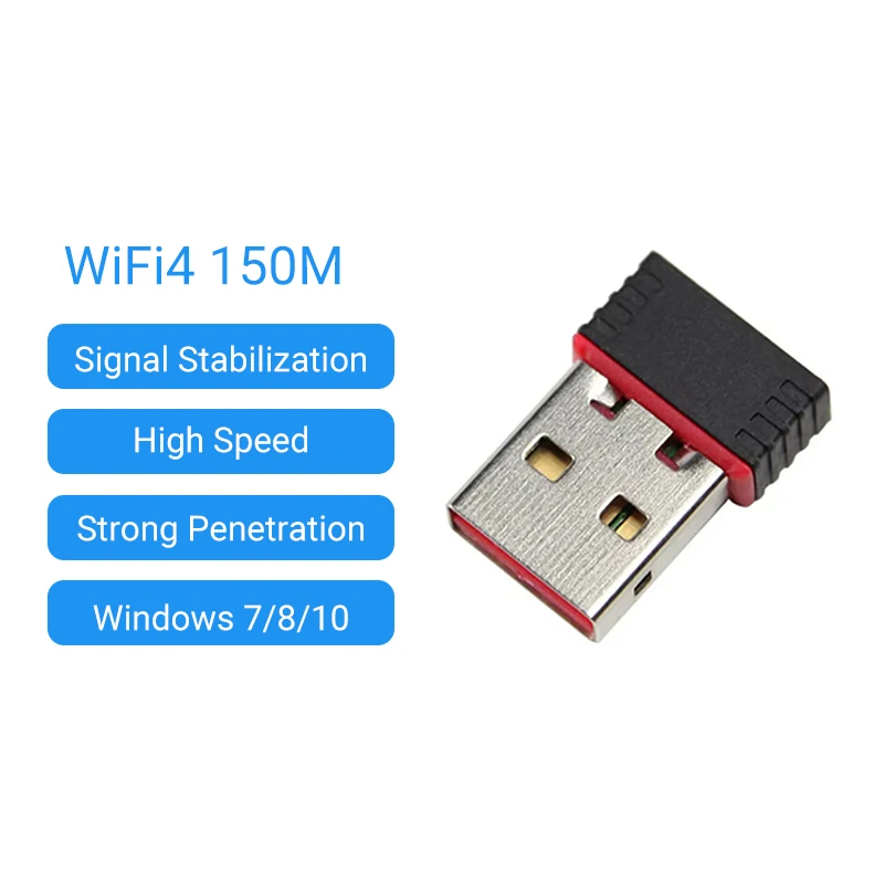 RTL8188 Mini USB Wi-Fi адаптер 802.11n беспроводной ключ для ПК ноутбука Windows 7/8/10