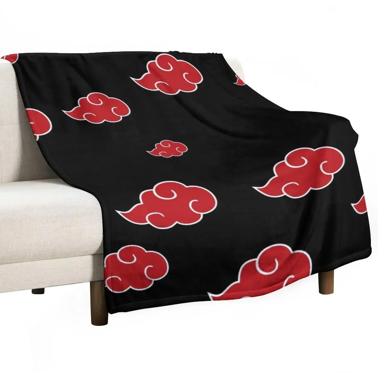 

Black and Red Cloud Throw Blanket funny gift Kid'S Decorative Sofas Blankets