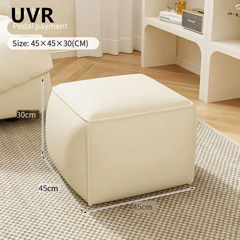 

UVR Light Luxury Small Square Stool Entrance Stool Living Room Sofa Footrest Chair Bedroom Shoe Changing Stool Home Furniture