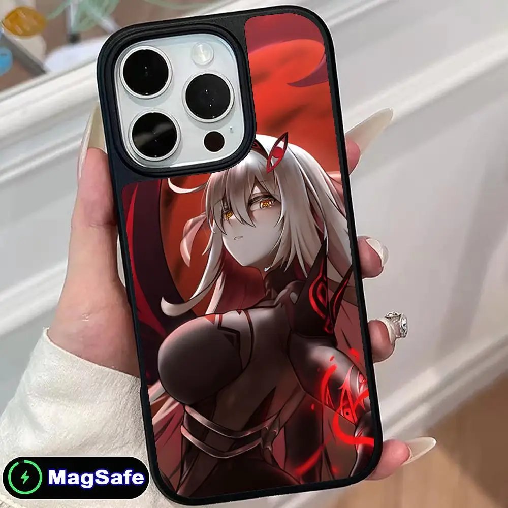 

Чехол для телефона Genshin Impact Ronova для iPhone 17 16 15 14 13 12 11 Air Pro Max Plus Magsafe, матовый, цветной, роскошный