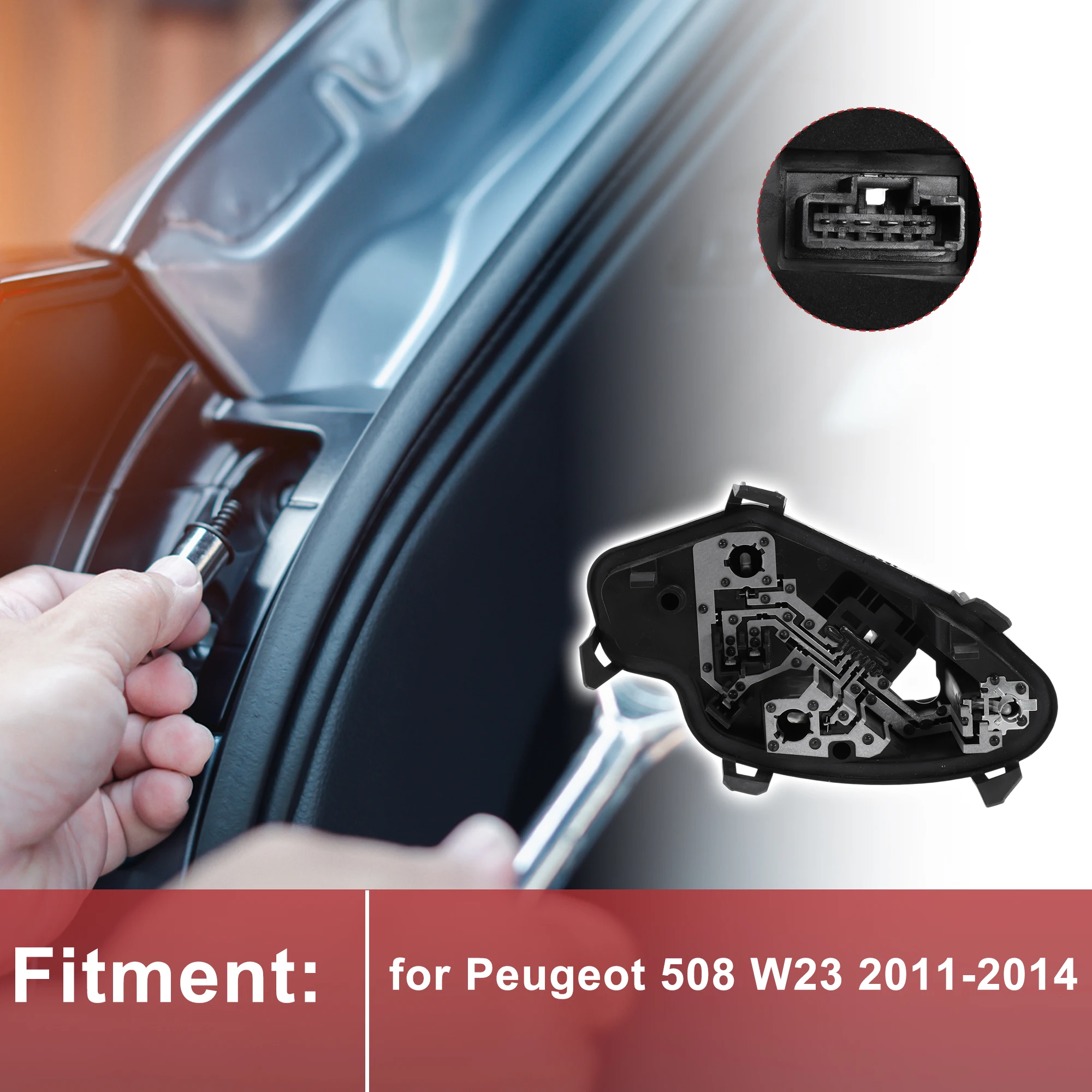 

X Autohaux 1 шт. левый разъем заднего фонаря для Peugeot 508 W23 2011-2014, разъем лампы