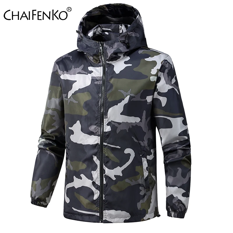 

2024 New Fashion Leisure Coats Loose Outdoors Simplicity Jacket Tops Man Camouflage Spring Autumn Thin Style Hoodie Jackets Man