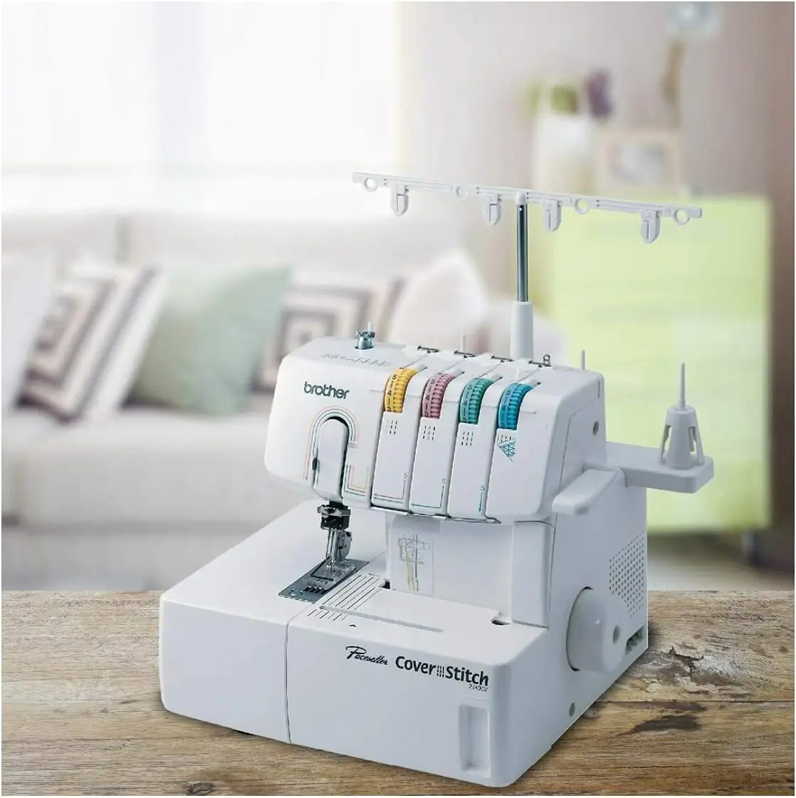 Coverstitch Serger, 2340CV, Sturdy Metal Frame, 1,100 Stitches Per Minute, Trim Trap, Included Snap-on Presser Feet