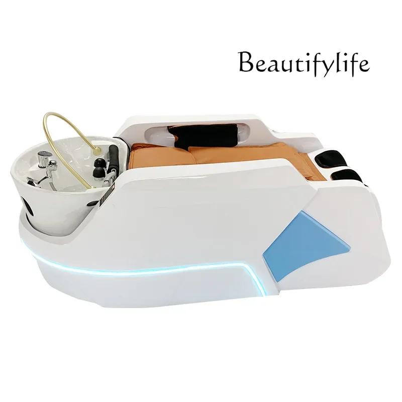 

Electric intelligent massage shampoo bed Automatic multi-function water circulation fumigation head treatment beauty salon