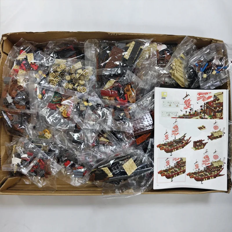 

2367pcs Destiny Flying Treasure Ship Building Block Bounty Model 89043 Decoration Birthday Christmas Gift 70618 06057