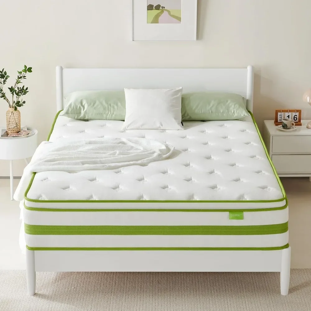 

Twin Size Bed Mattress, Hybrid Mattress in A Box, Gel Memory Foam and Pocket Springs for Cooling Sleep & Pressure Relief