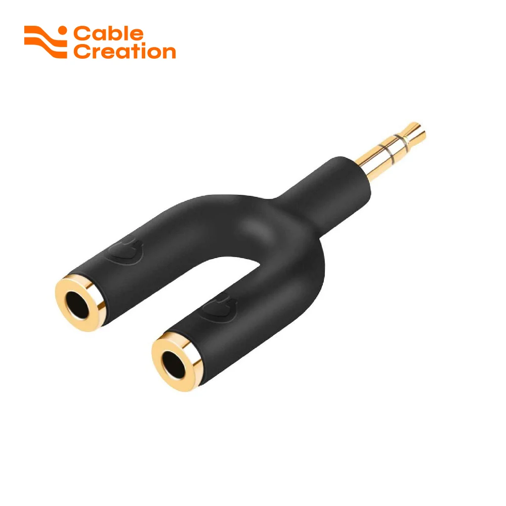 

CableCreation Headphone Splitter Adapter, 3.5mm Male to 2 Port 3.5mm Female Y Jack Splitter Adaptor