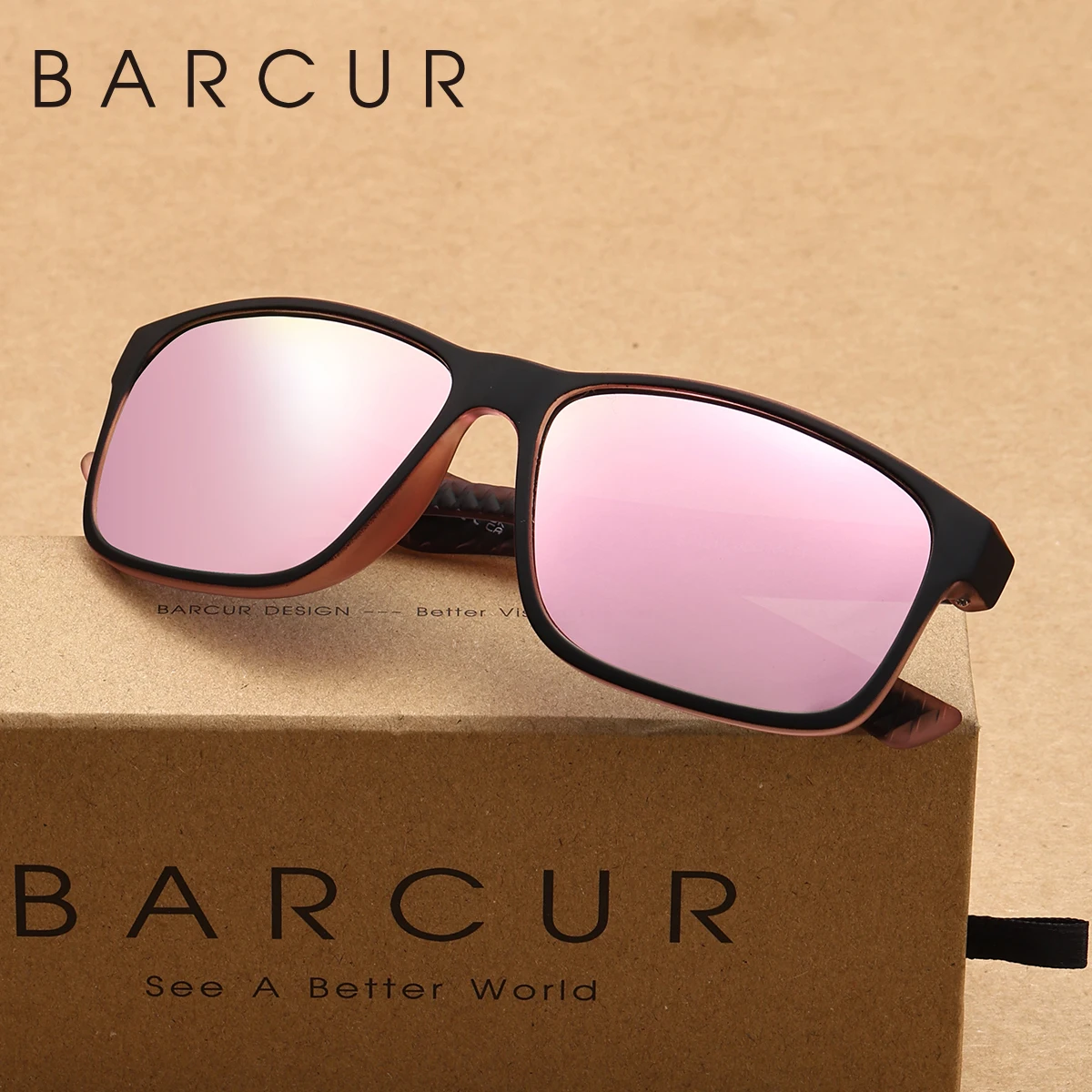 BARCUR Minimalist And Comfortable Sports Style Sunglasses Box Tac Lens Uv Protection Brand Packaging