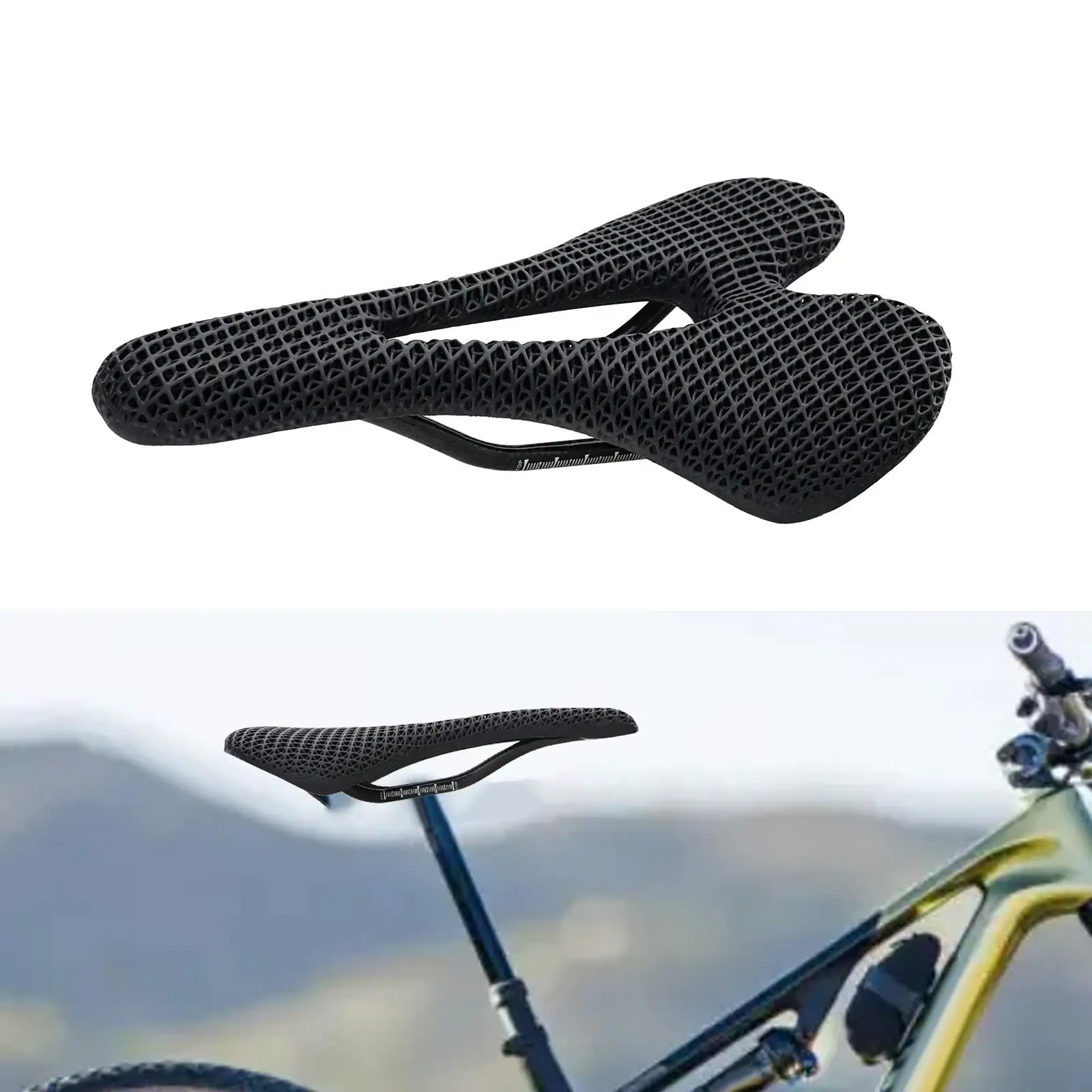 

3D Printed Bike Saddle Bike Seat Cycling Accessories Carbon Fiber Bike Saddle for Sports Cycling Mountain Bike Road Bike Outdoor