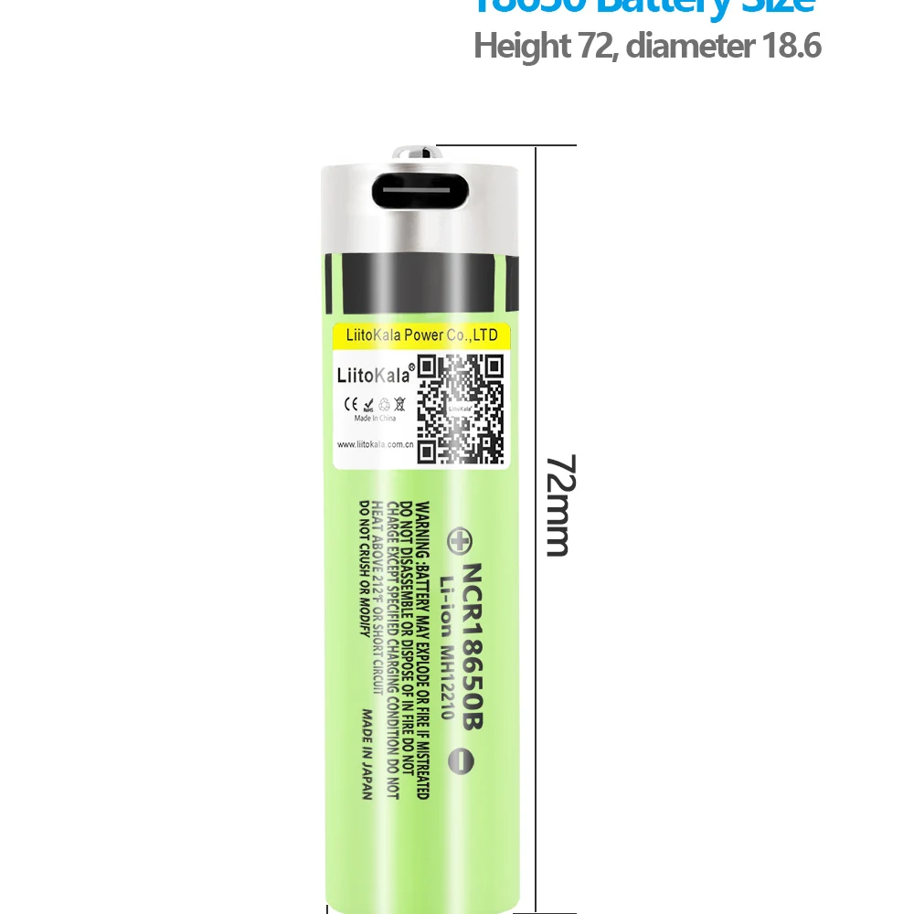 1-10 sztuk LiitoKala USB 3.7V 18650 3400mAh Li-ion akumulator na USB z lampka kontrolna LED dc-ładowanie