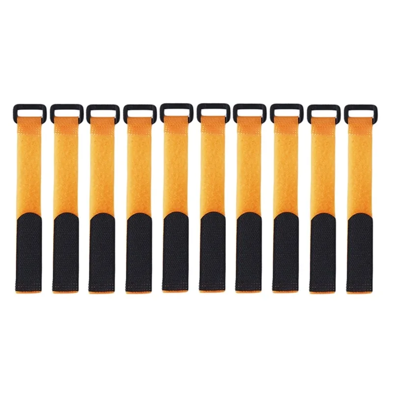 10 pz/set Cavo di Fascetta Cintura Riutilizzabile Canna Da Pesca Tie Holder Cinghia Bretelle di Fissaggio Gancio Anello Fisso Attrezzatura Scatola di Accessori