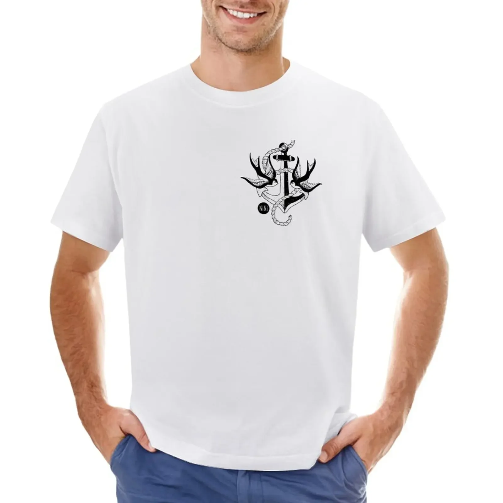 ANCHOR T-Shirt oversizeds sweat Men's cotton t-shirt