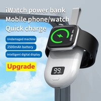 2500mAh Power Bank Portable Fast Charger Magnetic Wireless Charger USB C PowerBank for Apple Watch Series iWatch 9/8/7/6/5/4/3/2