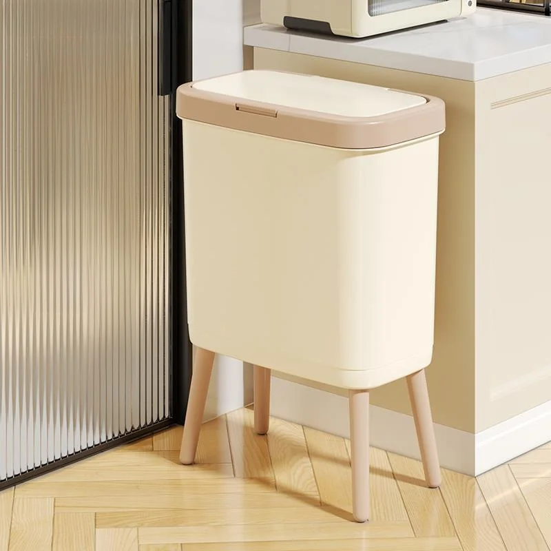 

No Brand Kitchen Tra Can High Legged No Bending Waist Large Capaci Living Room Batoom New 2025 Model Thiened Plastic