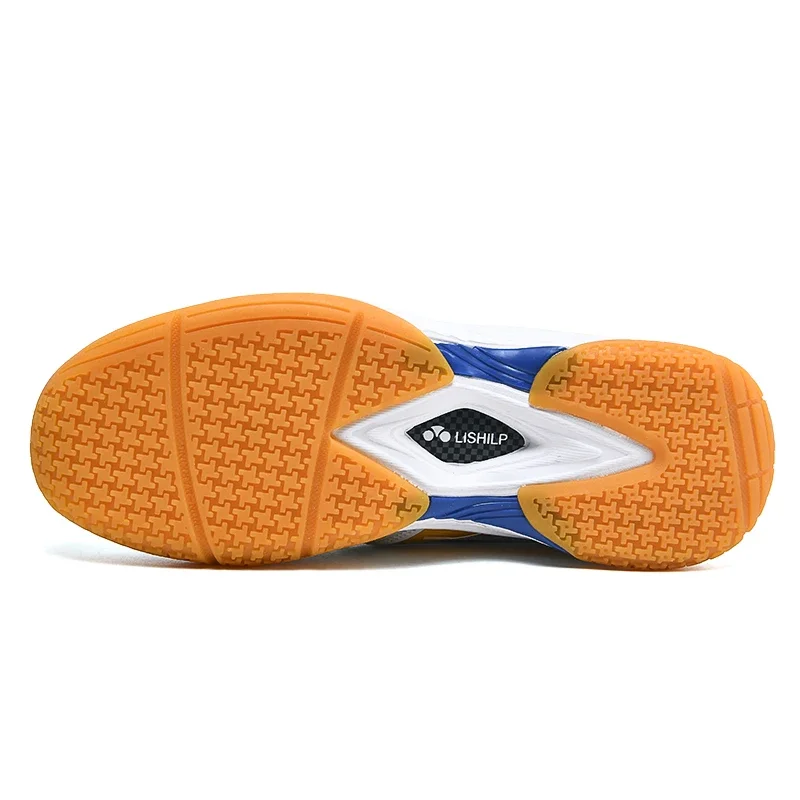 Baskets de badminton professionnelles pour hommes et femmes, chaussures d'entraînement de volley-ball, tennis de table, blanc, jaune, non ald, marque de luxe, 26152