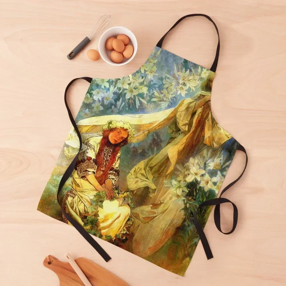 

alphonse mucha Apron Manicurists beauty master kitchen gadgets kitchen utensil Apron