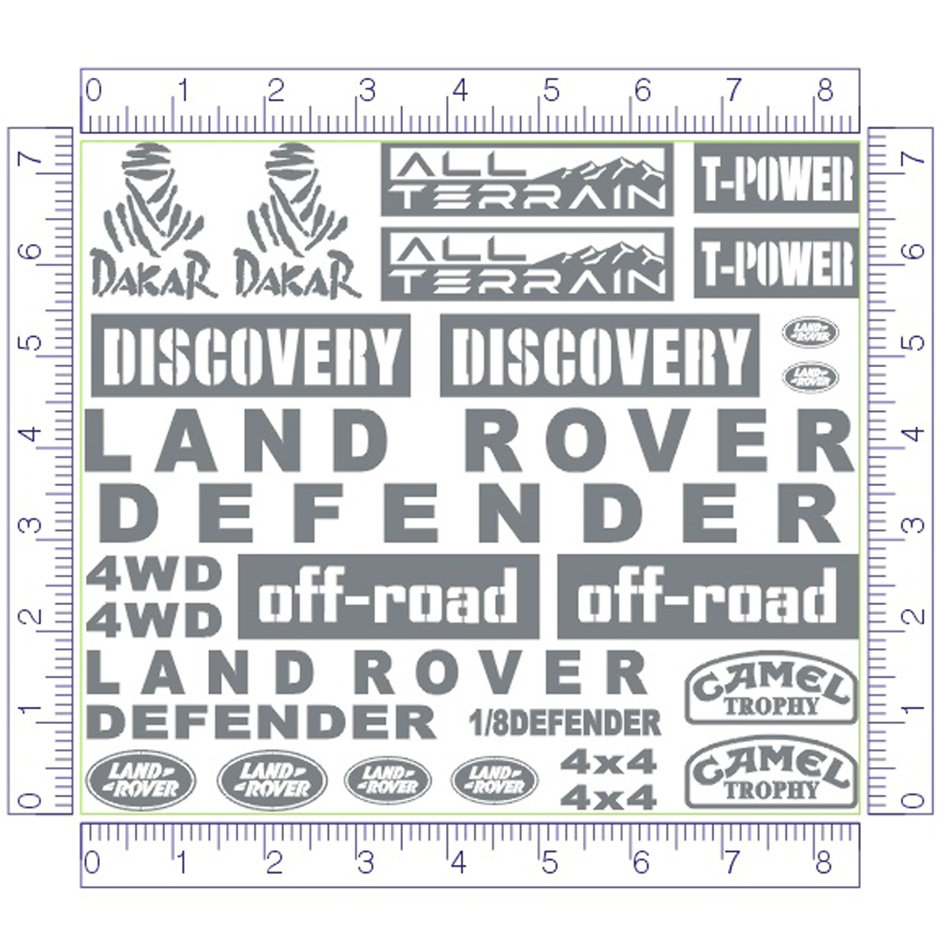 MJX 1/8 H8H tête ouest RC Simulation modèle voiture métal voiture Logo escalade Logo autocollant