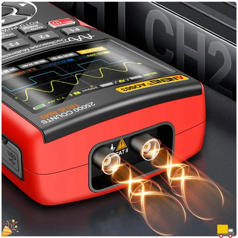 

ANENG AOS03 Осциллограф Мультиметр Генератор сигналов Выход сигнала Ручной аккумулятор ЖК-дисплей Мультиметр