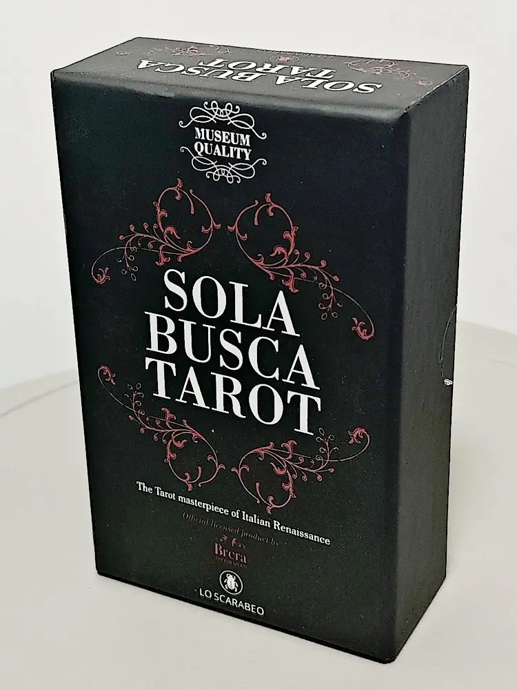 Jeu de Tarot Sola Busca 12x7cm, dans une boîte rigide, 78 cartes de Tarot Vintage imprimées sur papier cartonné Double relief 350GSM