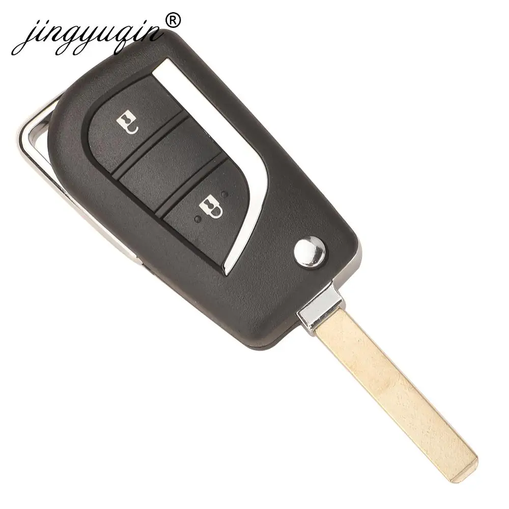 jingyuqin New 433Mhz FSK Flip Remote Car Key for Toyota 2018+ Corolla RAV4 Hice Wildlander 2/3B VA2 Keys Fob Control H ID8A Chip