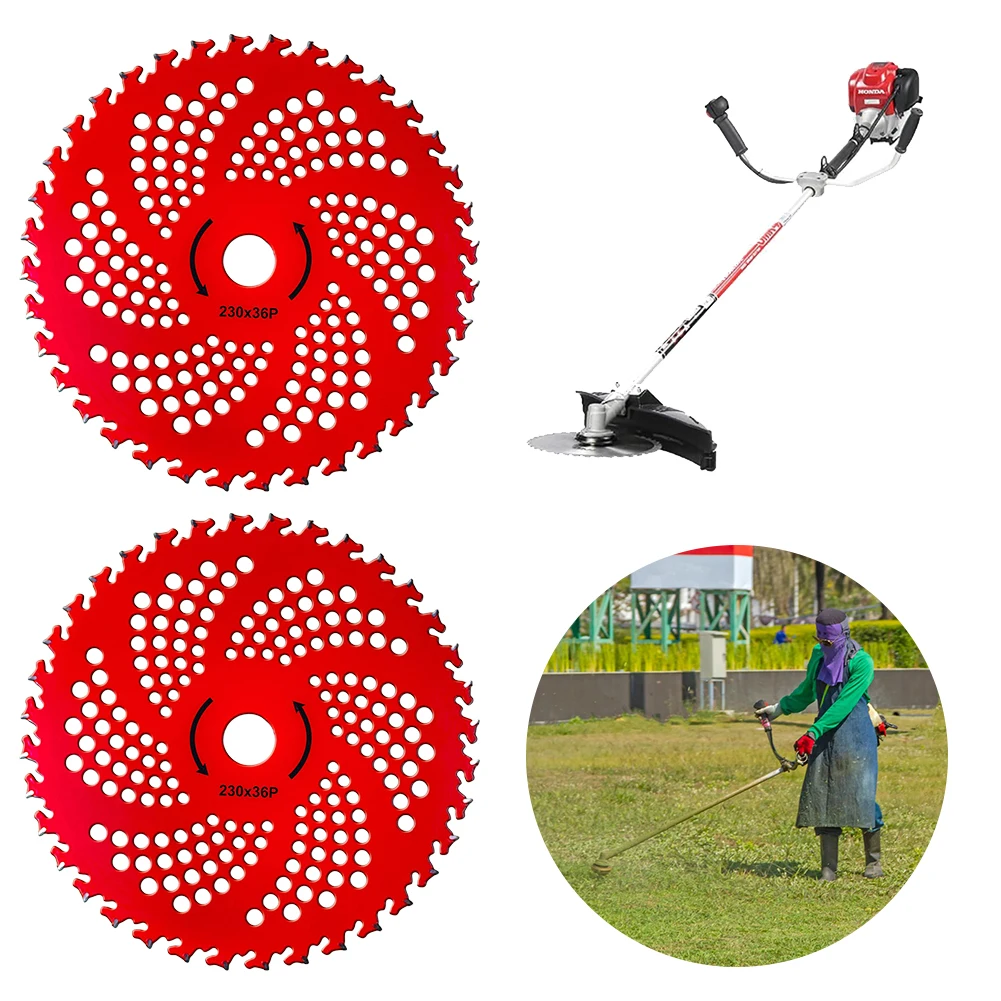 2 pezzi 9 pollici 36 T lame per decespugliatore sostituzione decespugliatore disco da taglio decespugliatore per erba lama a disco per elettroutensili da giardino