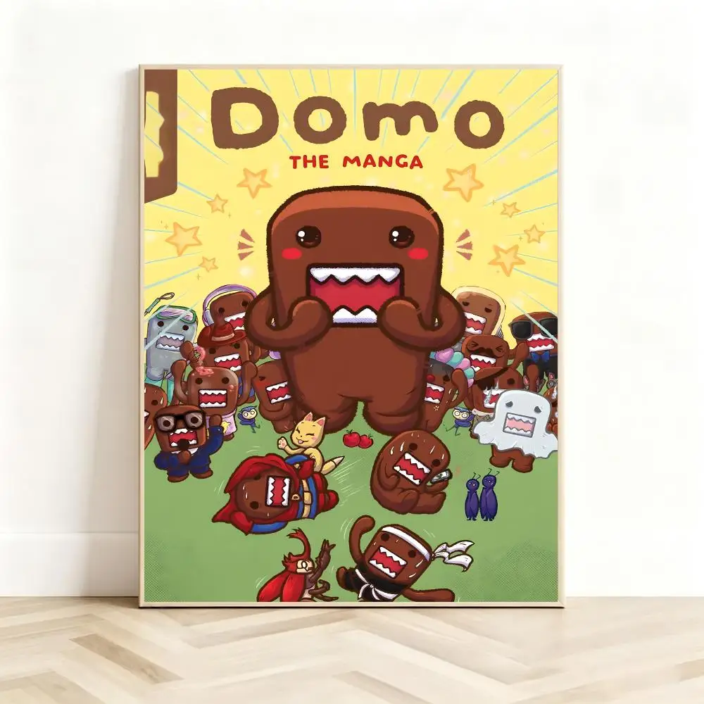 Cute Character-Ip D-Domo-Kun Poster Classic Self-Adhesive PP Wall Sticker for Living Room Bar Decor Gift