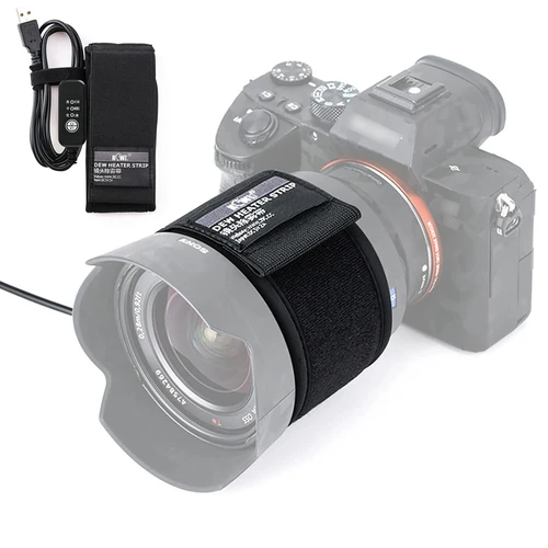 Calentador de rocío para lente de cámara DSLR ajustable, calentador de lentes USB, calentador para fotografía, sesión de fotos, Control de temperatura, calentador de rocío