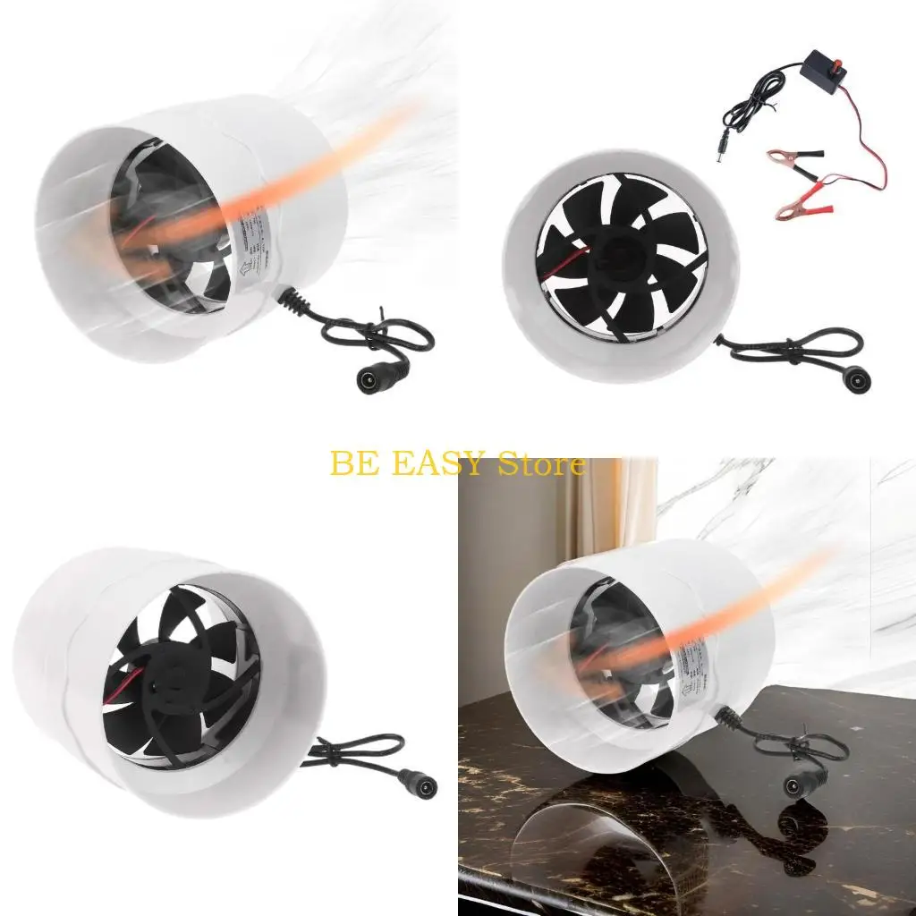 

E28F 110mm Air Extractors With 12V Battery Compatibility for Workshops, Picnics, Metal Smelting, Electronics Repair Workshops