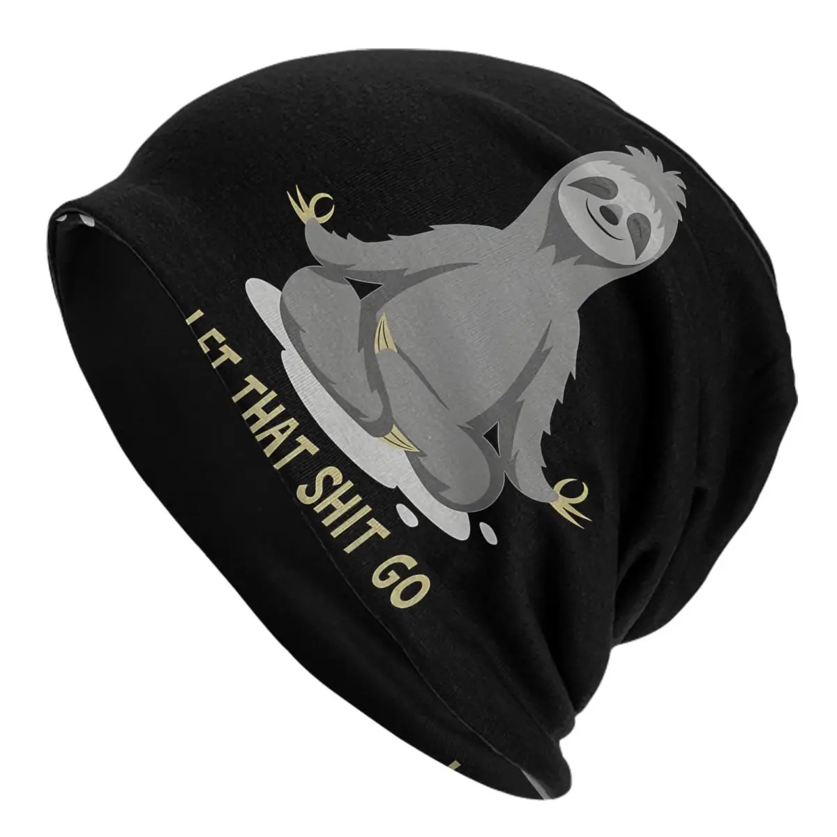 Yoga Sloth Men Women Thin Beanies Outdoor Ski Cap Double Layer Fabric Bonnet Hat